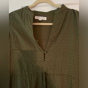 Frances Dress 3 - Moss Swiss Dot Organic